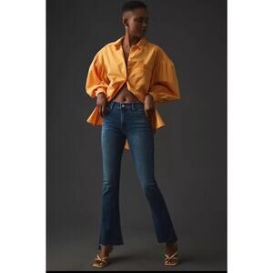 Mother Runaway Step Fray Flared Jeans Manana Mi Amor 28
